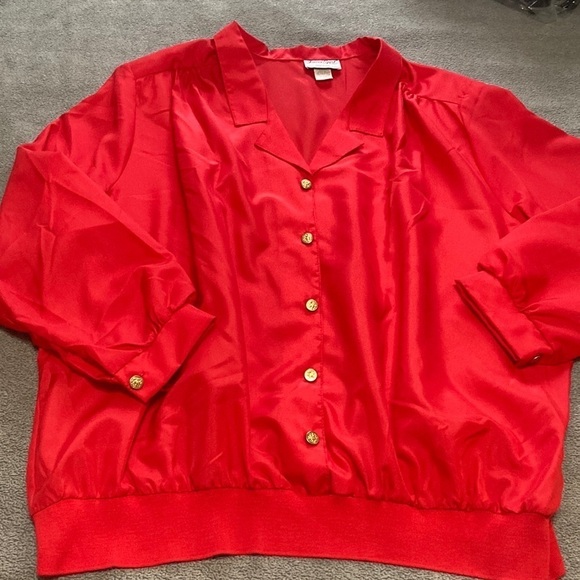 Red blouse size 4x - Picture 1 of 8